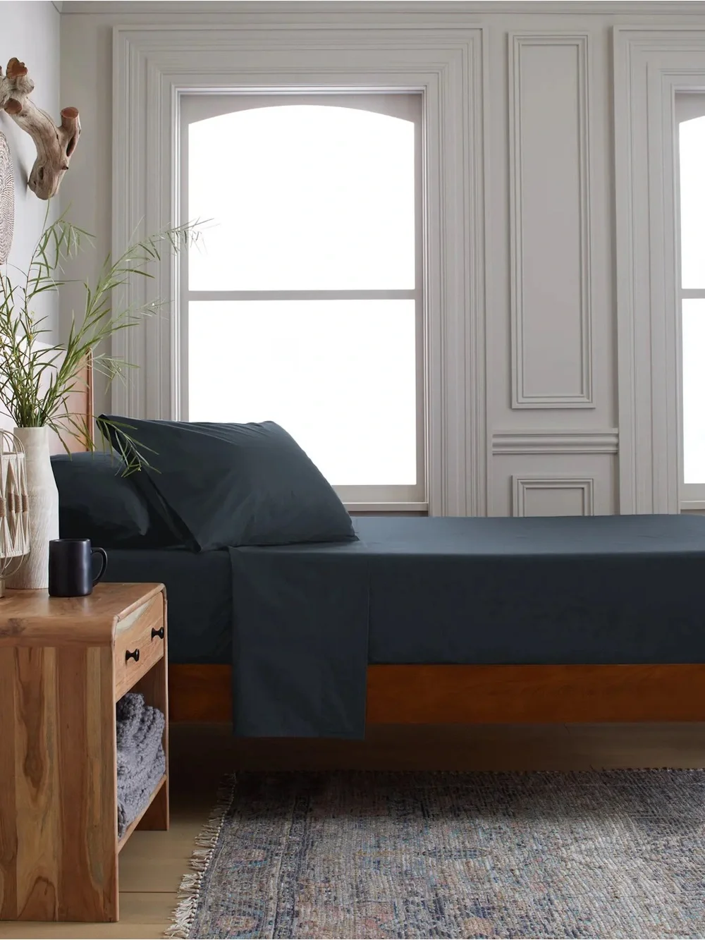 Quince Organic Brushed Cotton Sheet Set Twin Nightfall NWOT Back In Stock